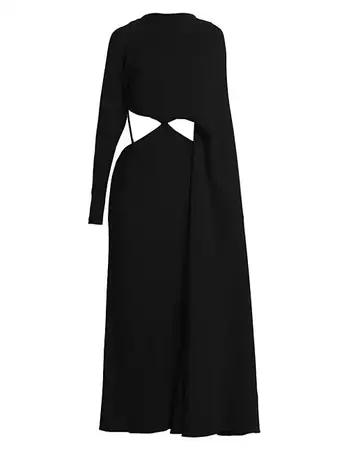 Shop Valentino Silk Cape & Cut-Out Gown | Saks Fifth Avenue