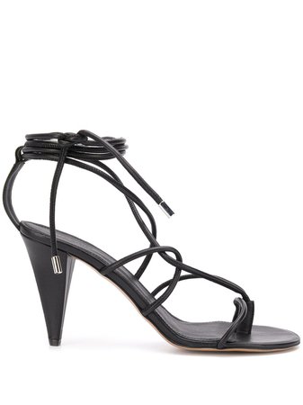Shop Isabel Marant high-heeled leather sandals with Express Delivery - FARFETCH