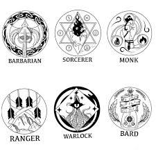 barbarian sorcerer monk ranger warlock bard - dnd classes