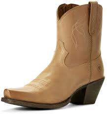 Women's Ariat Lovely Ankle Cowgirl Boots - Luggage Tan