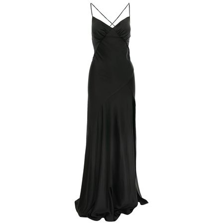 Seville Satin Gown In Black | ROSERRY | Wolf & Badger