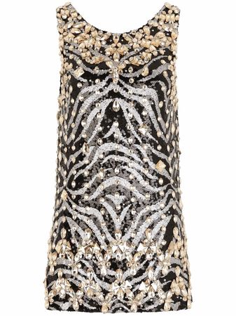 Dolce & Gabbana crystal-embellished Sequinned Mini Dress - Farfetch