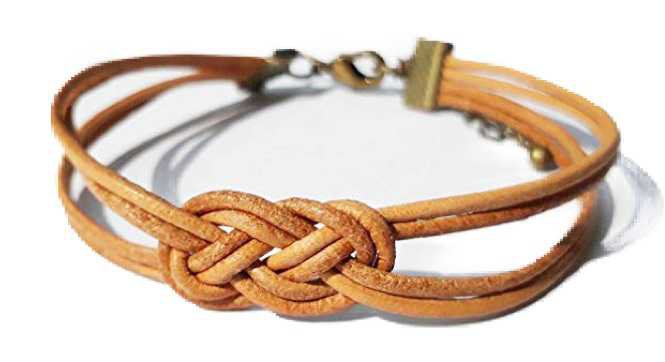 Light brown braided bracelet