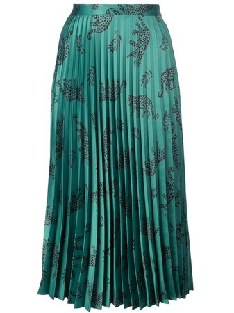 Green HVN Tracy Pleated Skirt | Farfetch.com