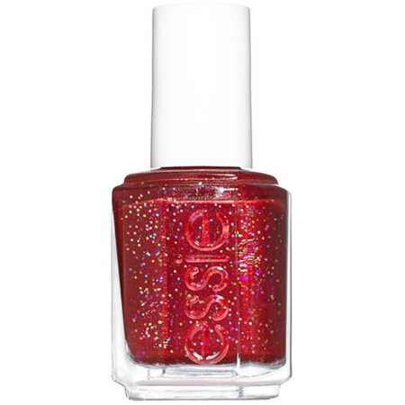 knotty or nice - blue-toned red glitter nail polish - essie