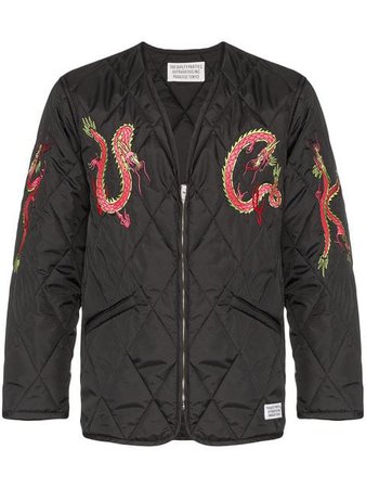 Wacko Maria Dragon Embroidered Quilted Jacket - Farfetch