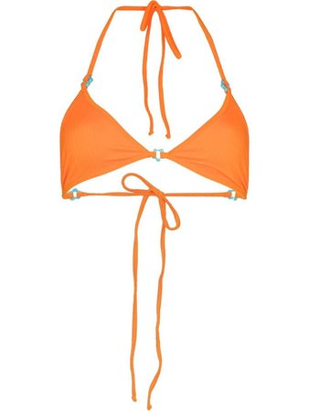 Frankies Bikinis Halterneck Triangle Bikini Top - Farfetch