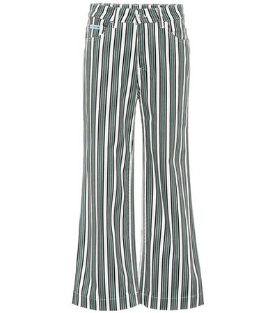 Striped cropped jeans