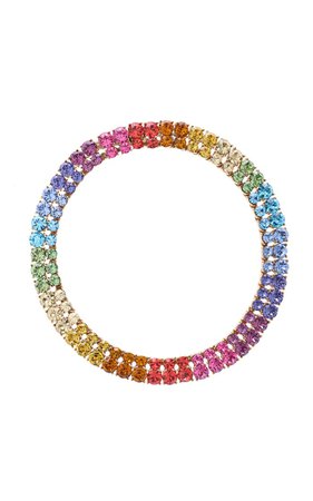 Rainbow Glass Crystal Collar Necklace By Oscar De La Renta | Moda Operandi