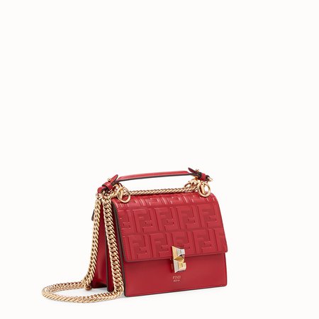 Red leather mini-bag - KAN I SMALL | Fendi