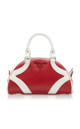 Bi-Color Leather Top Handle Bag by Prada | Moda Operandi