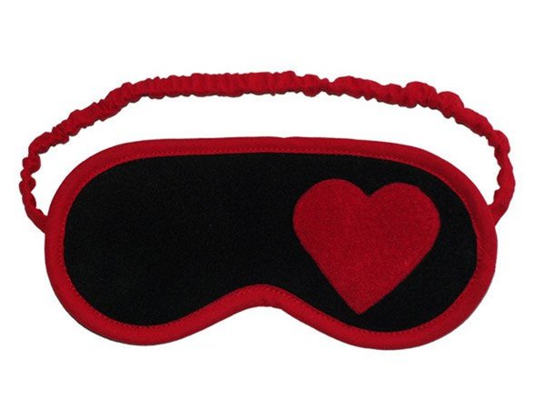 Red Heart Sleep Mask Love eyemask Black sleeping eye mask | Etsy
