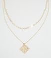 Gold Layered Filigree Pendant Necklace | New Look
