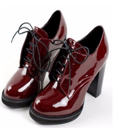 oxford heels (dark red)