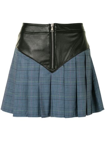 Natasha Zinko Panelled Pleated Mini Skirt - Farfetch