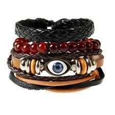 leather stacked woven bracelets - Google Search