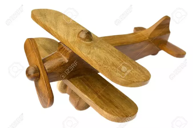 Old Wooden Toy Plane On White Background Stock Photo, Picture And Royalty Free Image. Image 6986754.