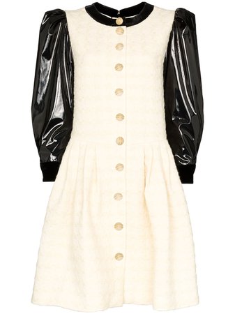 Gucci Vinyl Sleeve Mini Dress Aw19 | Farfetch.com