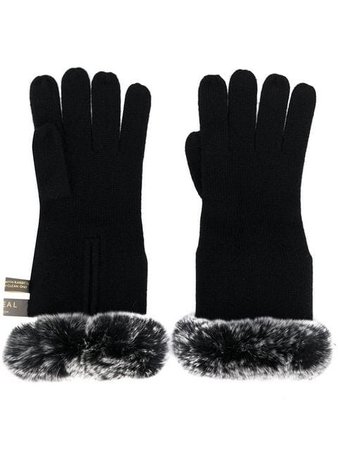N.Peal rabbit fur lined gloves