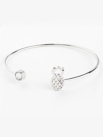 Pineapple Detail Cuff Bracelet
