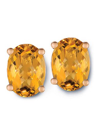Le Vian® 2.33 ct. t.w. Cinnamon Citrine Earrings in Rose Gold Plated Sterling Silver