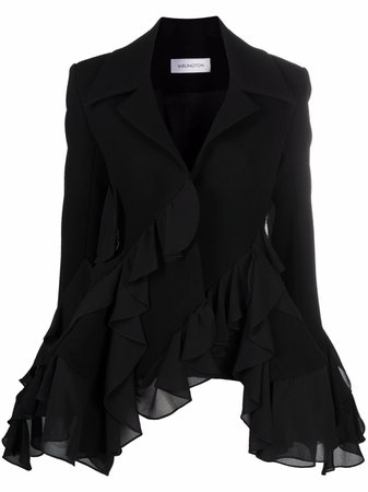 Shop 16Arlington ruffled single-breasted blazer with Express Delivery - FARFETCH