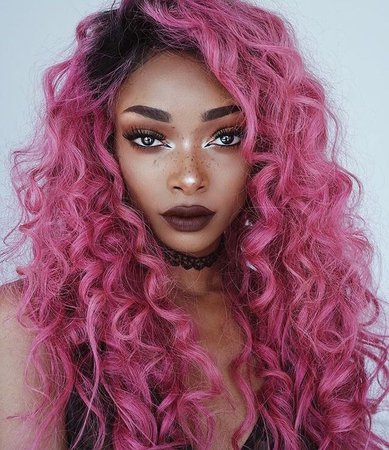 dark pink curly hair - Google Search