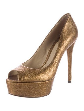 B Brian Atwood Metallic Platform Pumps - Shoes - WBN22445 | The RealReal