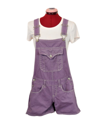 Purple Medium Bib OVERALL Shorts - Lilac Lavender Dyed Upcycled No Bo Cotton Overalls Etsy