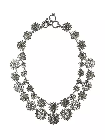 Marchesa Notte double-strand Crystal Flower Necklace - Farfetch