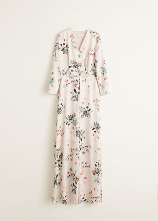 Satin floral dress - Women | MANGO USA