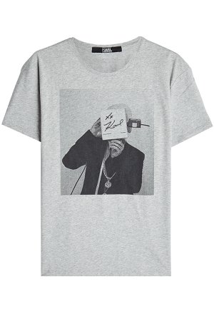 Printed Cotton T-Shirt Gr. L