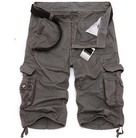 Solid Color Cotton Summer Cargo Shorts Men | RebelsMarket