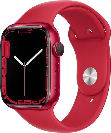 Amazon.com: Apple Watch Series 7 [GPS 45mm] Smart Watch w/ (Product) RED Aluminum Case with (Product) RED Sport Band. Fitness Tracker, Blood Oxygen & ECG Apps, Always-On Retina Display, Water Resistant : Electronics