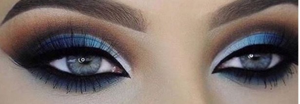 Blue/White Eye Makeup