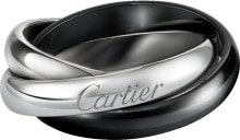 CRB4095600 - Trinity ring, classic ceramic - White gold, ceramic - Cartier