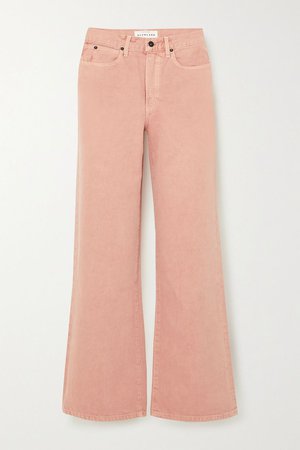 Pink Grace cropped high-rise wide-leg jeans | SLVRLAKE | NET-A-PORTER