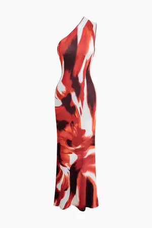 Abstract One Shoulder Maxi Dress – Micas