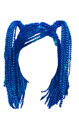 Hair Blue Box Braid Pigtails (orig. hantisedeloubli | Dei5 edit)