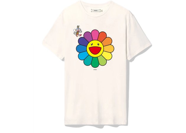 Takashi Murakami x PANGAIA Flower T-Shirt Off White - SS20