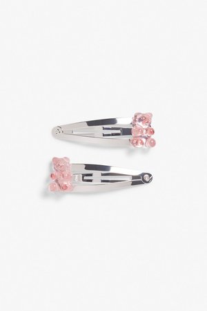 2-pack gummy bear hair clip - Pink gummy bear - Hair accessories - Monki SE