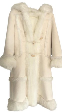 white afghan fur coat