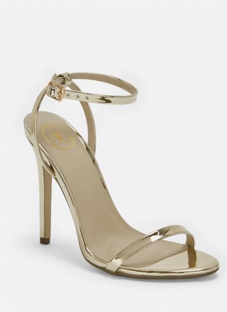 golden strappy heel