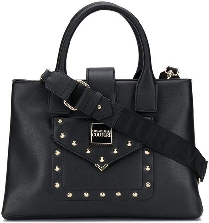 studded logo tote