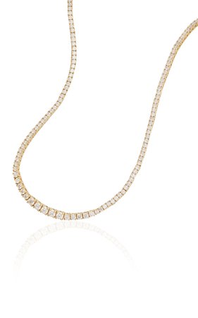 18k Yellow Gold Diamond Thread Necklace By Jamie Wolf