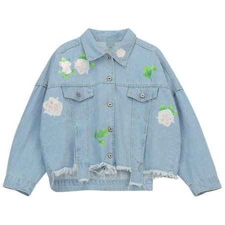 Flower Jean Jacket