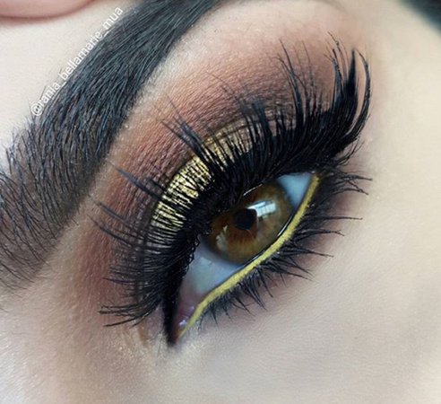 Black & Yellow Eye Makeup