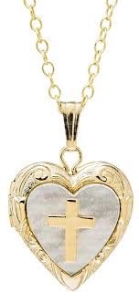 heart locket cross - Google Search