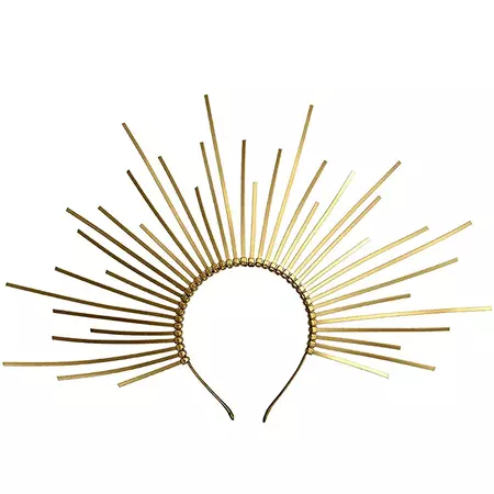 Amazon.com: BPURB Carnival Sunburst Headband Gold Crown Halo Crown Sunburst Good Gothic Crown Sun Halo Headband (Gold) : Clothing, Shoes & Jewelry