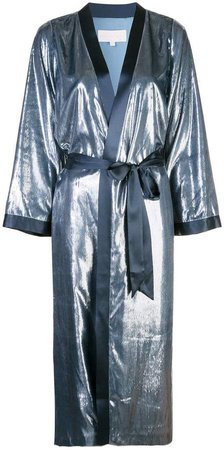 shimmery kimono coat